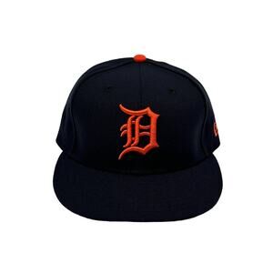 Detroit Tigers Cap Hat 59fifty Fitted 7 1/8 Navy Blue Baseball Hat